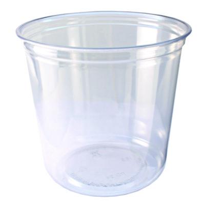 FABRD24 Recycleware Round Deli Container, 24 oz, 4.6" Diameter x 3.6" h, Clear, Plastic, 500/Carton