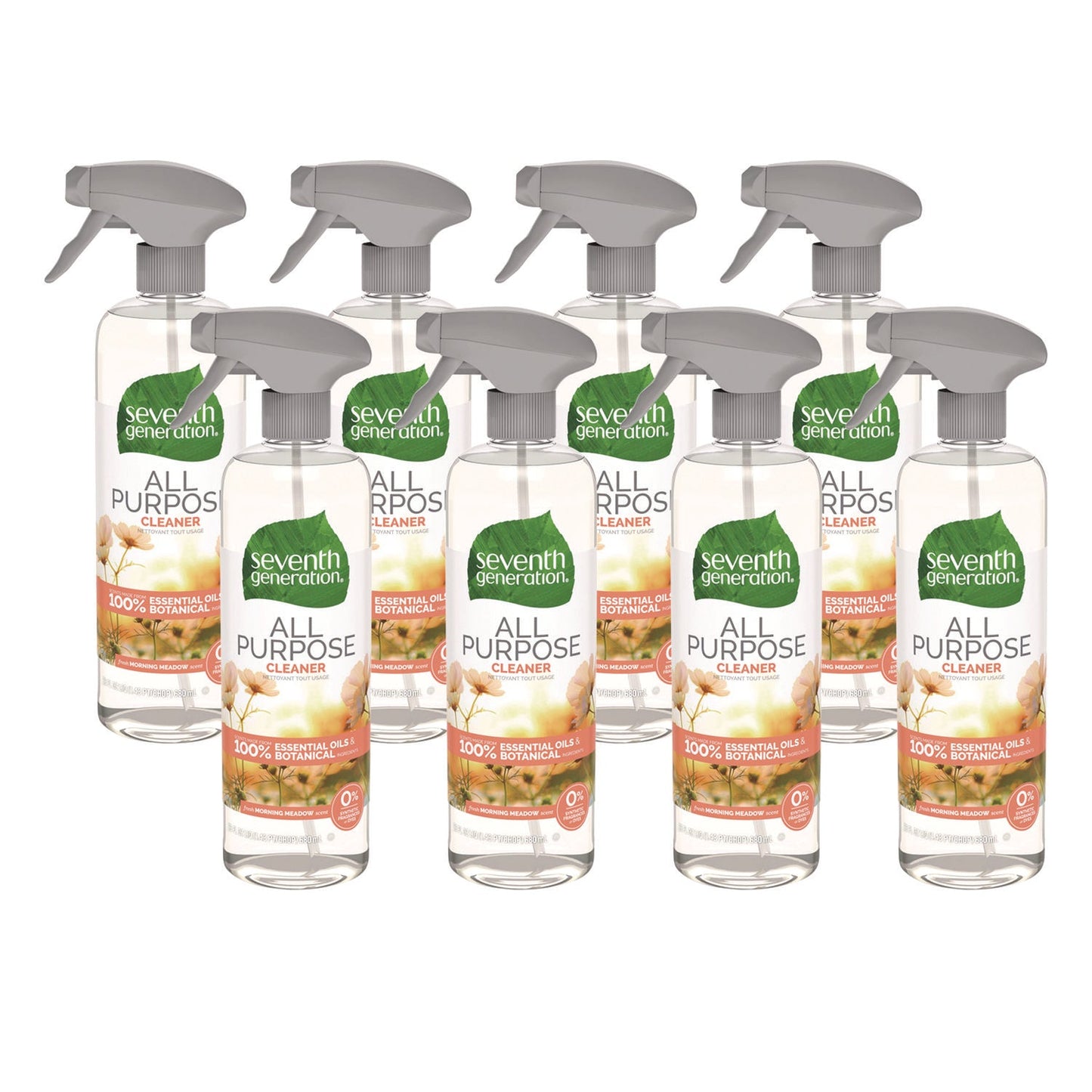 SEV44714CT Natural All-Purpose Cleaner, Morning Meadow, 23 Oz Trigger Spray Bottle, 8/carton Seventh Generation