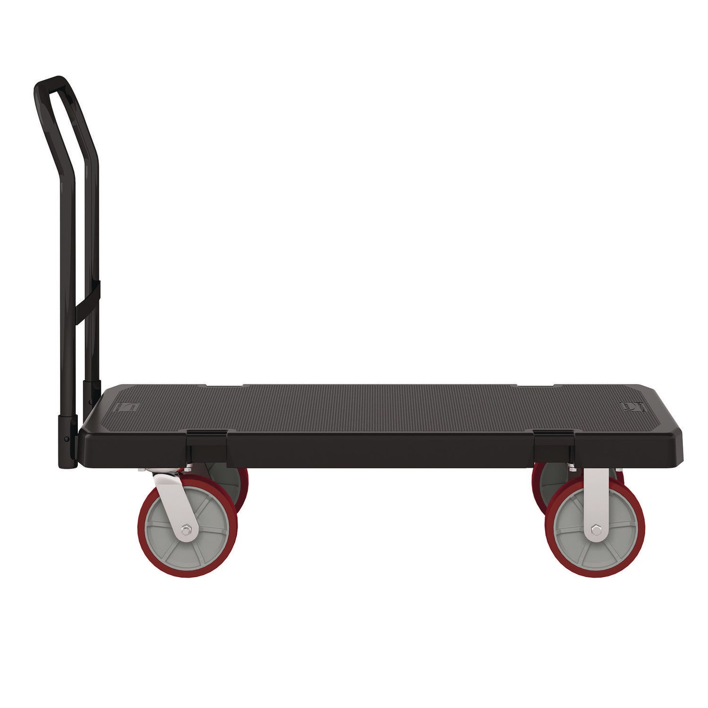 SUAPDPT2448 Resin Platform Truck, 1,600 lb Capacity, 24.25 x 52.25 x 41, Black