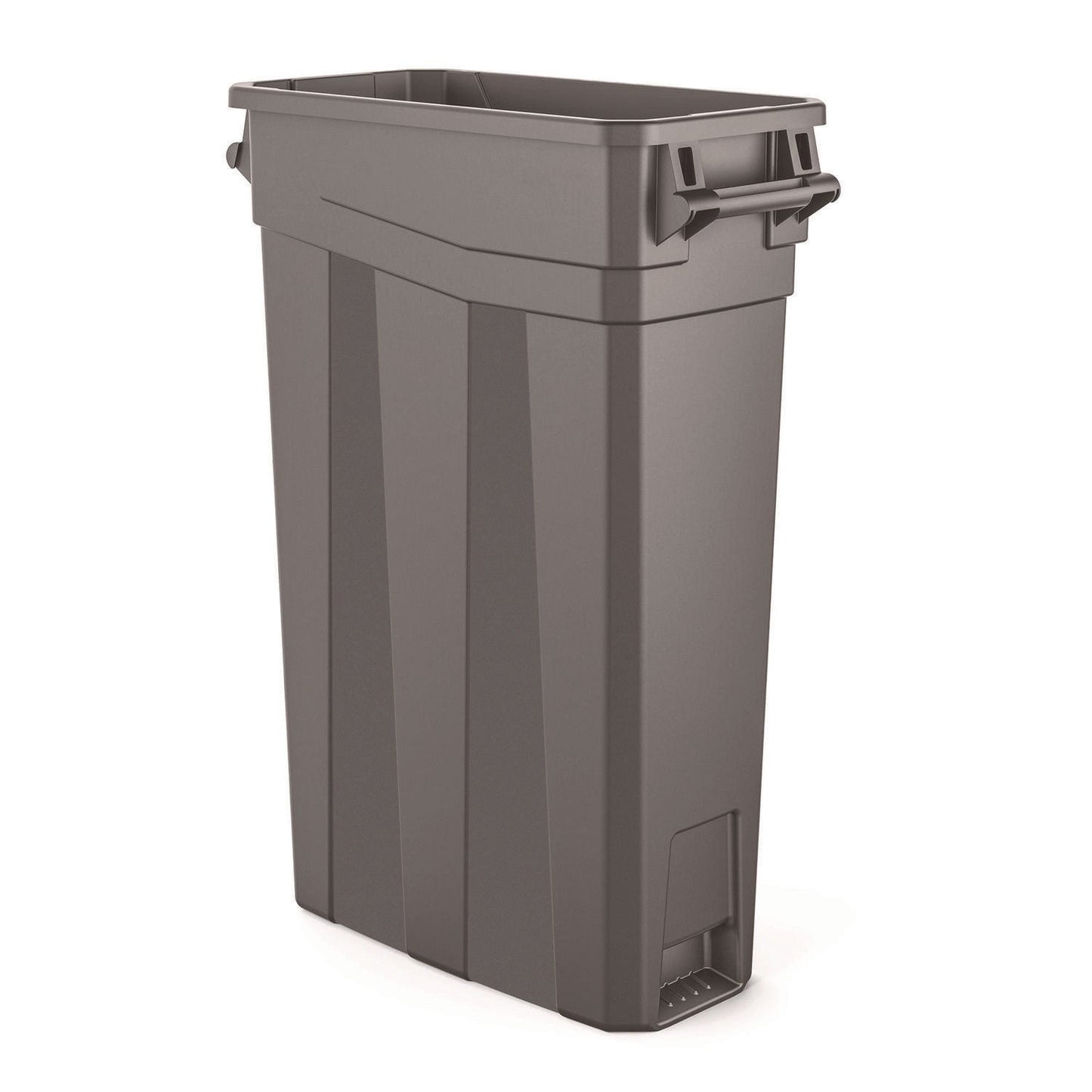 SUATCNH2030 23 Gallon Resin Slim Trash Can, Plastic, Gray Suncast Commercial