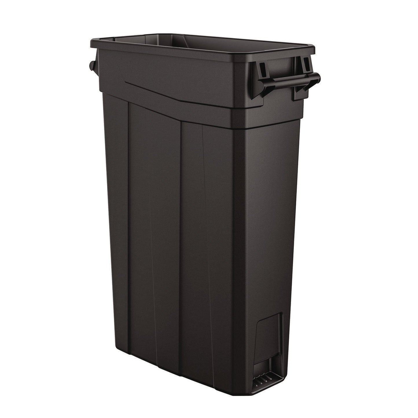 SUATCNH2030BK 23 Gallon Resin Slim Trash Can, Plastic, Black Suncast Commercial