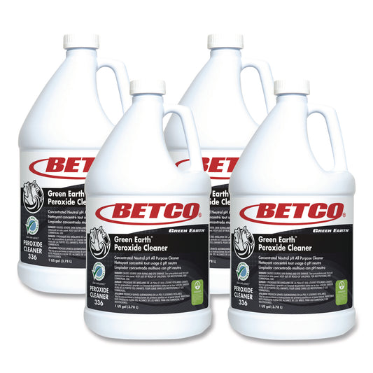 BET3360400 Green Earth Peroxide Cleaner, Fresh Mint Scent, 1 gal Bottle, 4/Carton