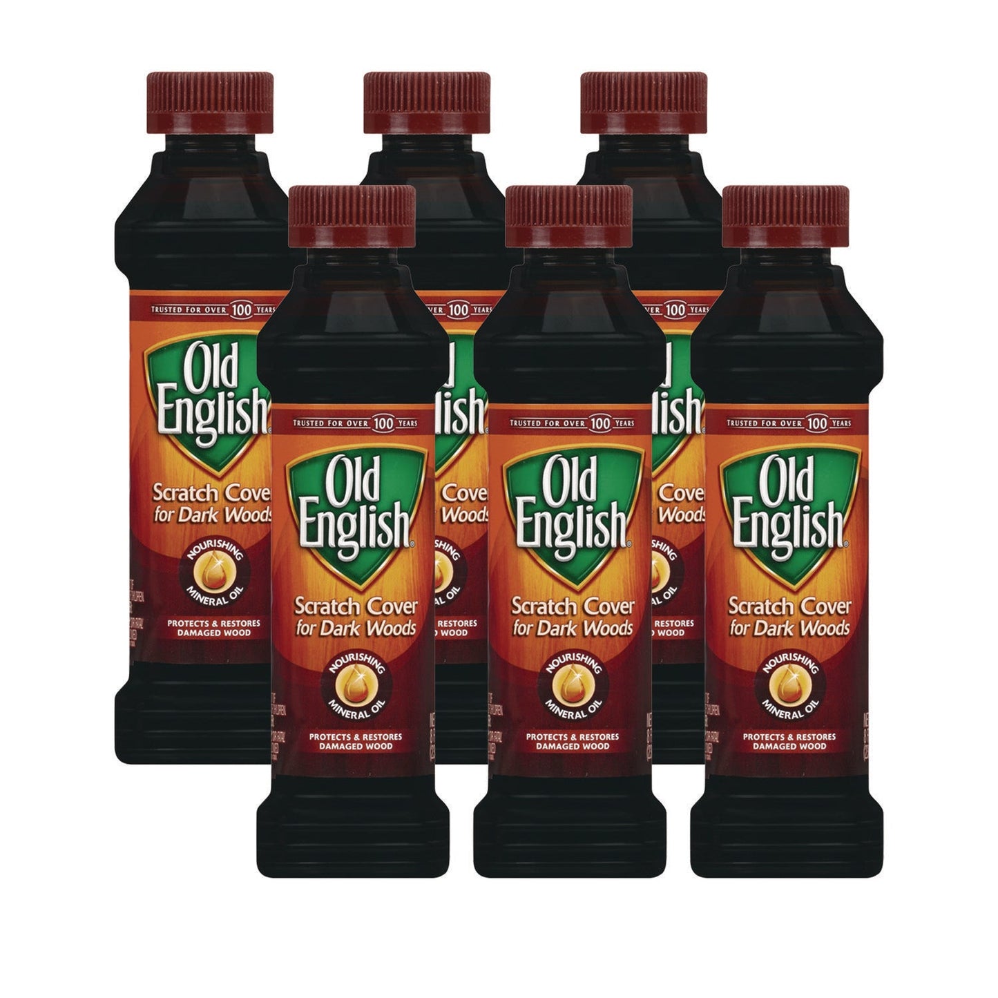 RAC75144CT Furniture Scratch Cover, For Dark Woods, 8 Oz Bottle, 6/carton OLD ENGLISH