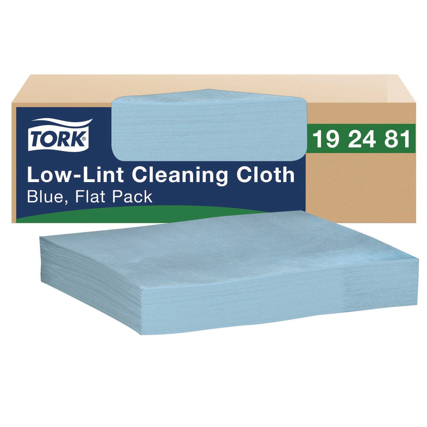 TRK192481 Low-Lint Cleaning Cloth, 1-Ply, 12 x 12, Blue, 250 Sheets/Carton Tork