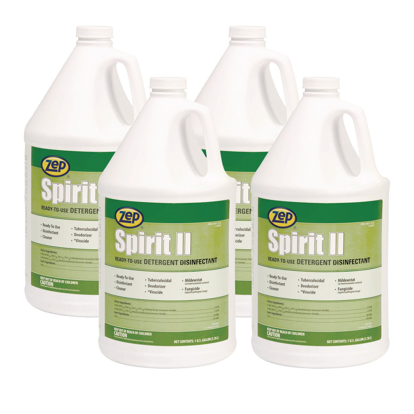ZPP67923 Spirit Ii Ready-To-Use Disinfectant, Citrus Scent, 1 Gal Bottle, 4/carton