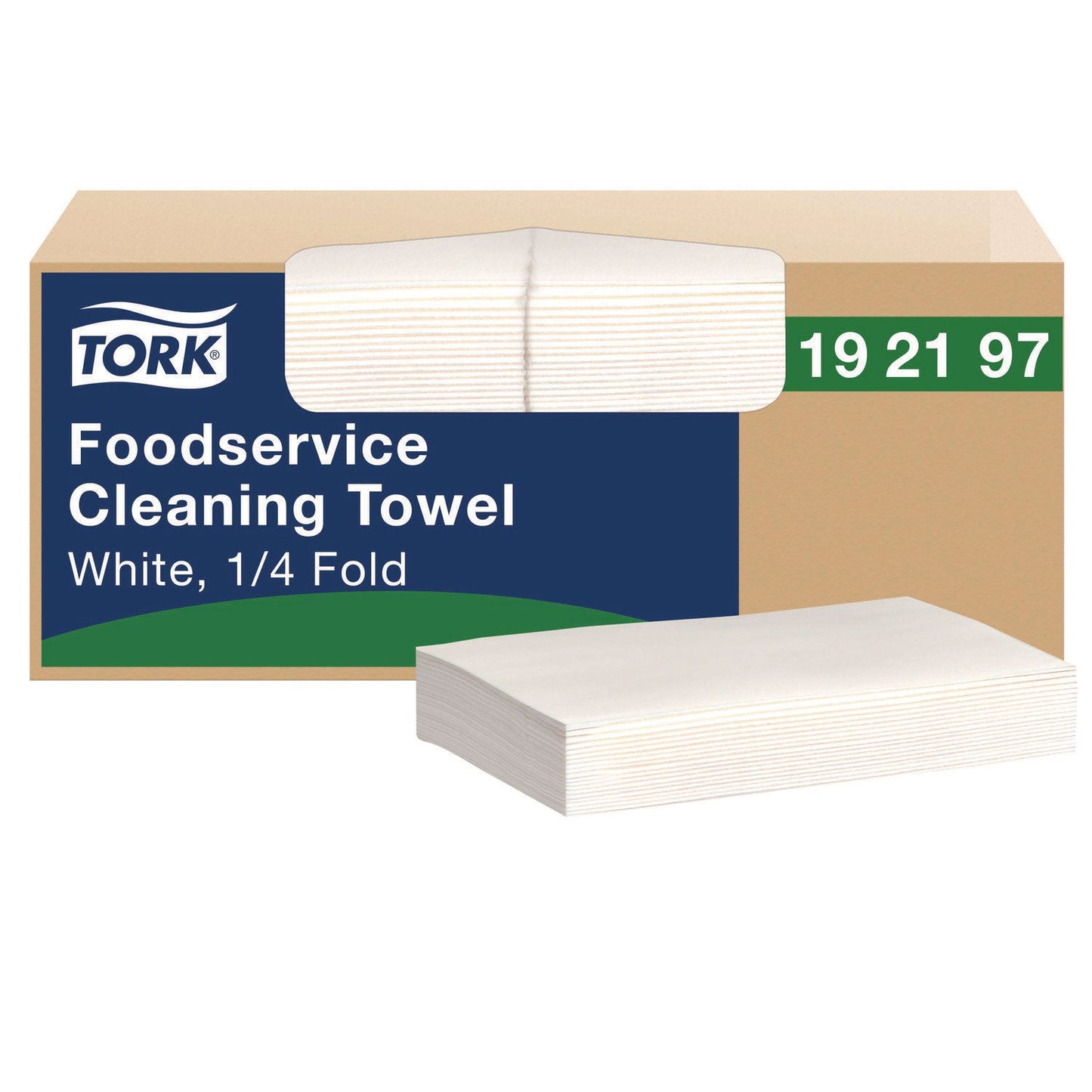 TRK192197 Foodservice Cleaning Towel, 1-Ply, 5 x 10.75, White, 150 Sheets/Carton Tork