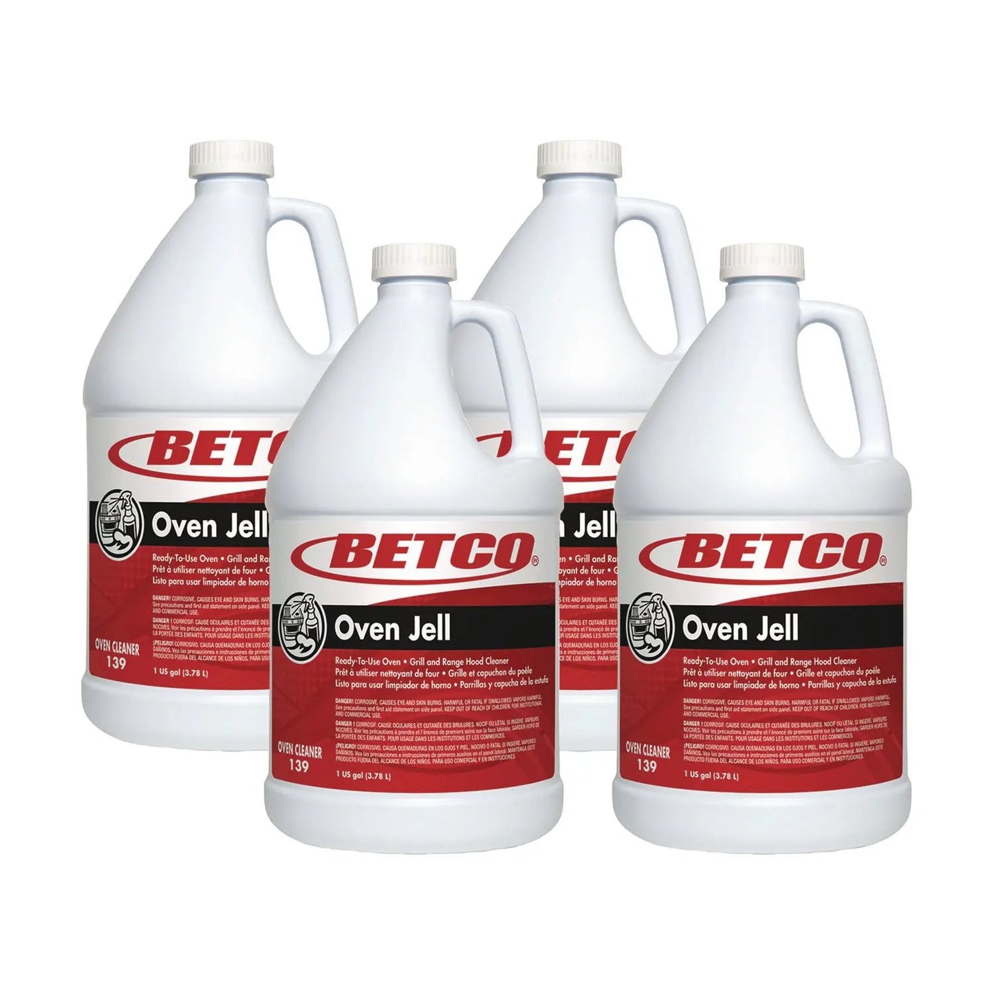 BET1390400 Oven Jell Cleaner, Lemon Scent, 1 gal Bottle, 4/Carton Betco