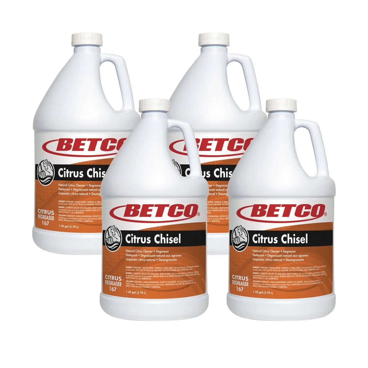 BET1670400 Citrus Chisel, Citrus Scent, 1 gal Bottle, 4/Carton Betco