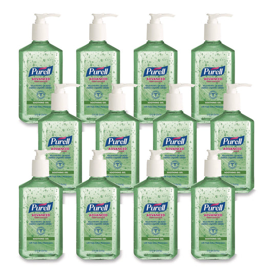 GOJ363912CT Advanced Hand Sanitizer Soothing Gel, 12 oz Pump Bottle, Fresh Scent, 12/Carton