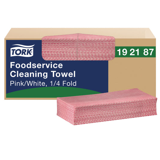 TRK192187 Foodservice Cleaning Towel, 1-Ply, 6 x 10.75, Pink, 200/Carton
