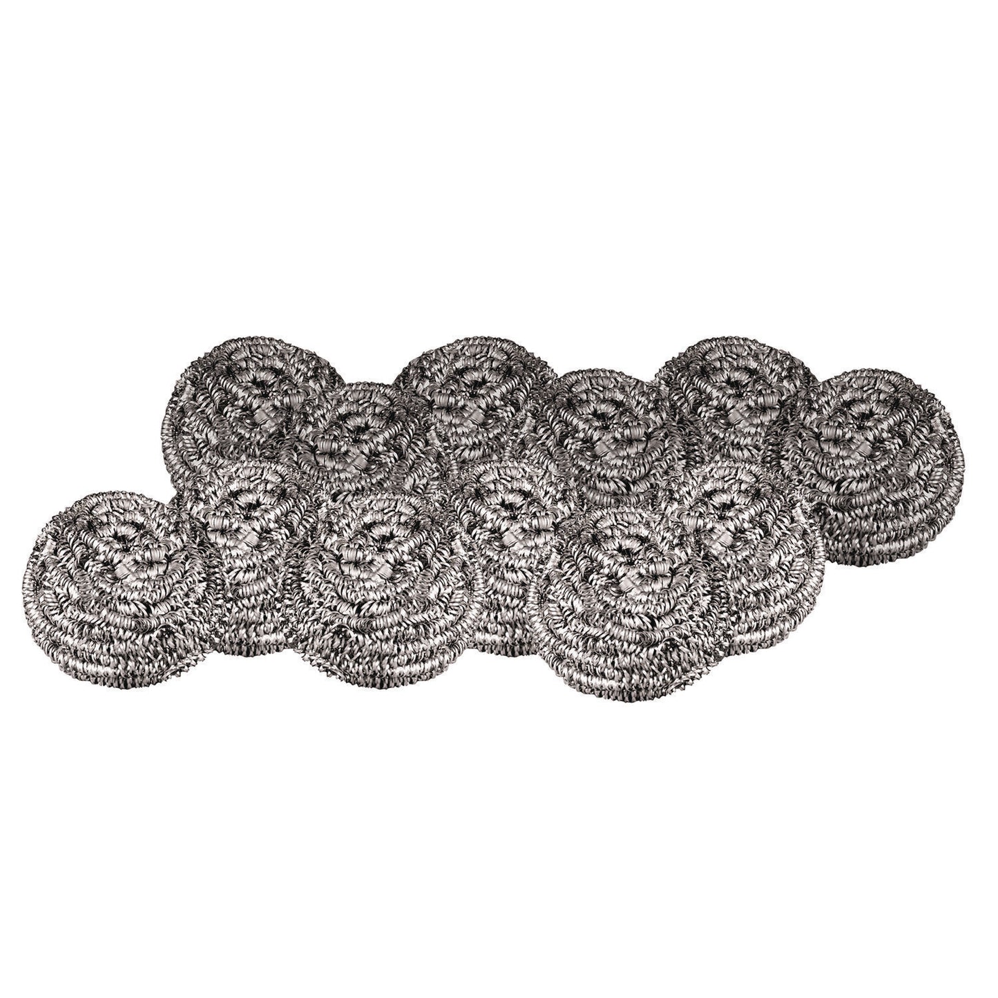 BWK35 Stainless Steel Scrubber, Medium Size, Steel Gray, 72/carton