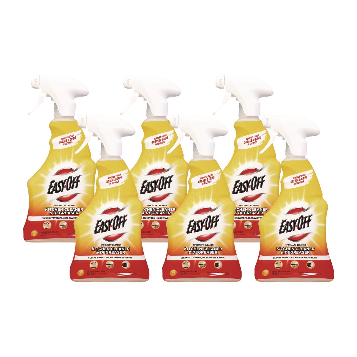 RAC97024 Kitchen Degreaser, Lemon Scent, 16 Oz Spray Bottle, 6/carton EASY-OFF