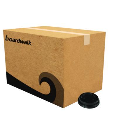 BWKHOTBL1020 Hot Cup Lids, Fits 10 oz to 20 oz Hot Cup, Plastic, Black, 1,000/Carton BOARDWALK