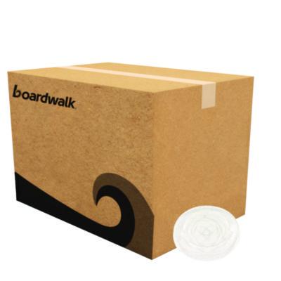 BWKPET912STRAW PET Cold Cup Straw-Slot Lids, Fits 9 oz Squat/12 oz Cold Cups, Plastic, Clear, 1,000/Carton BOARDWALK