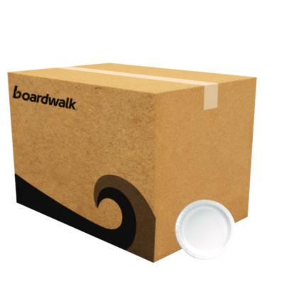 BWKWH6PLT Paper Dinnerware, Plate, 6" dia, White, 1,000/Carton BOARDWALK