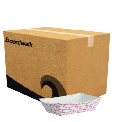 BWK30LAG025 Paper Food Baskets, 0.25 lb Capacity, 2.69 x 4 x 1.05, Red/White, 1,000/Carton BOARDWALK
