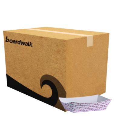 BWK30LAG040 Paper Food Baskets, 6 oz Capacity, 3.78 x 4.3 x 1.08, Red/White, 1,000/Carton BOARDWALK