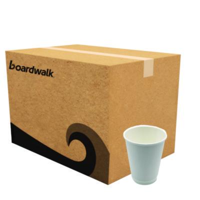 BWKDW12HCUP Paper Hot Cups, Double-Walled, 12 oz, White, 500/Carton BOARDWALK