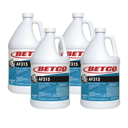 BET3150400 AF315 Disinfectant Cleaner, Citrus Floral Scent, 1 gal Bottle, 4/Carton