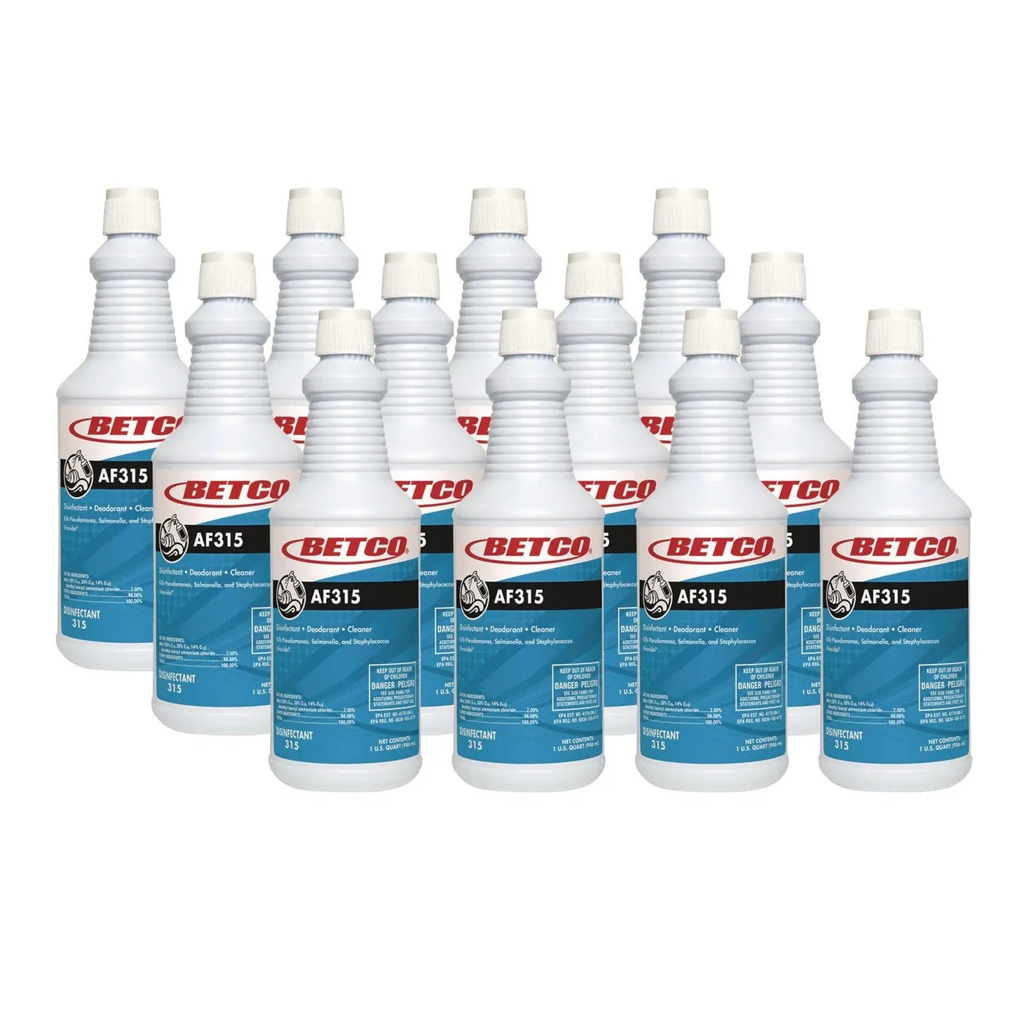 BET3151200 AF315 Disinfectant Cleaner, Citrus Floral Scent, 32 oz Bottle, 12/Carton Betco