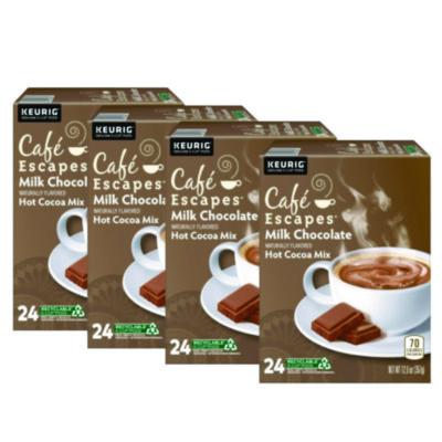 GMT6801CT Cafe Escapes Milk Chocolate Hot Cocoa K-Cups, 96/carton KEURIG DR PEPPER