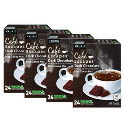 GMT6802CT Dark Chocolate Hot Cocoa K-Cups, 24/box, 4 Box/carton KEURIG DR PEPPER