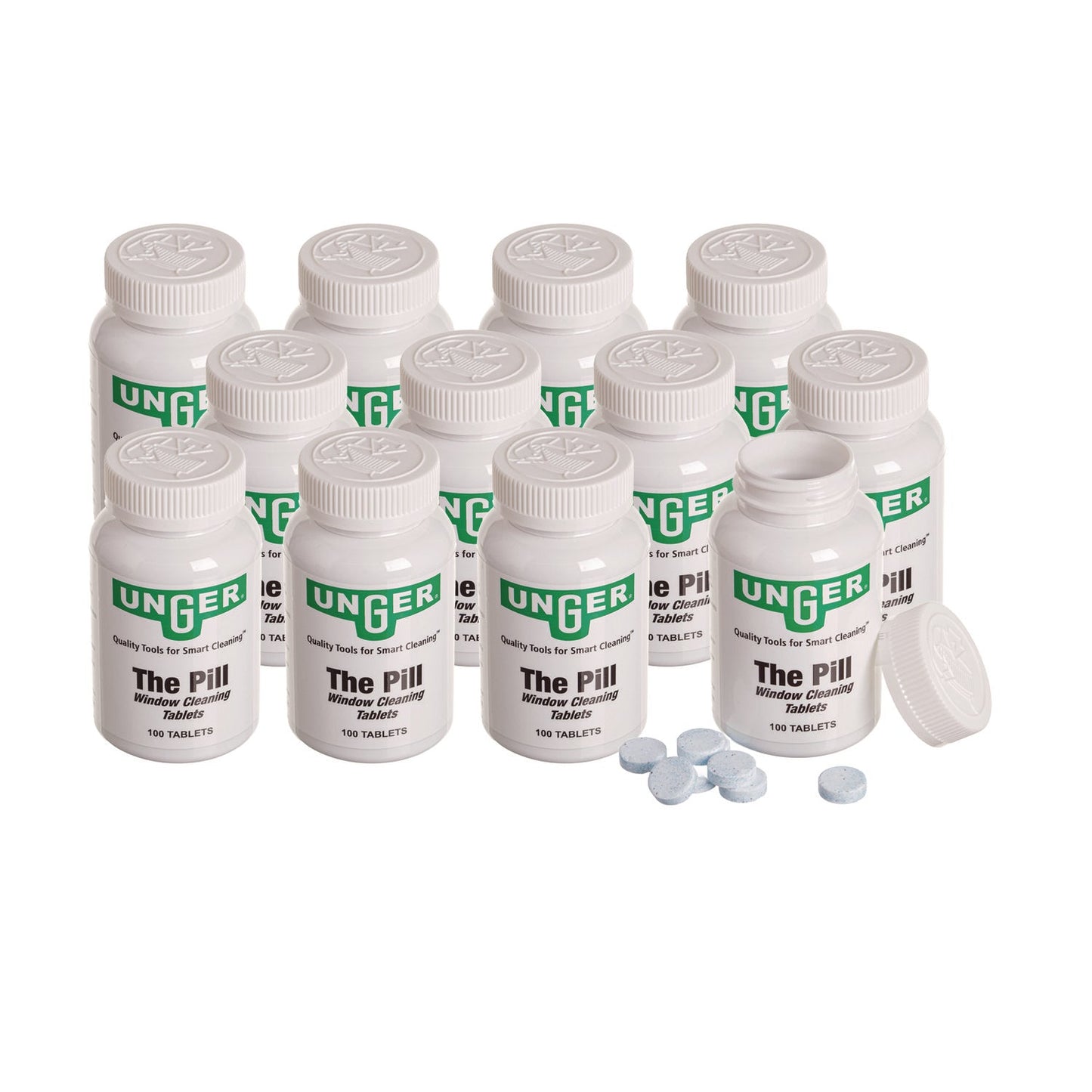 UNGPLBTL Pill Window Cleaning Tablets, 100/Bottle, 12/Carton Unger