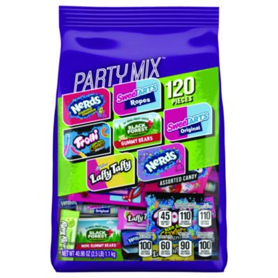 GRR22002359 Party Mix Stand-Up Bag, 120 Pieces, Assorted Flavors, 2.5 lb Bag