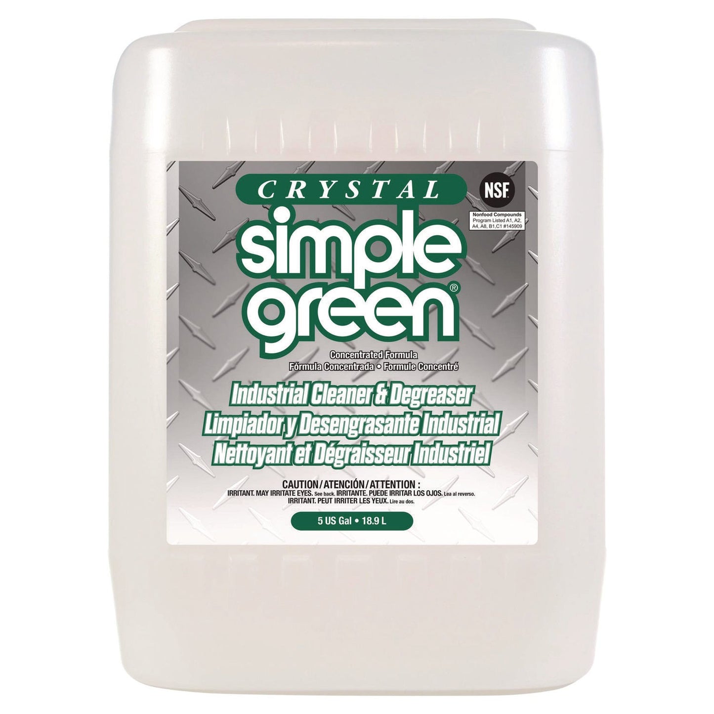 SMP19005 Crystal Industrial Cleaner/degreaser, 5 Gal Pail Simple Green