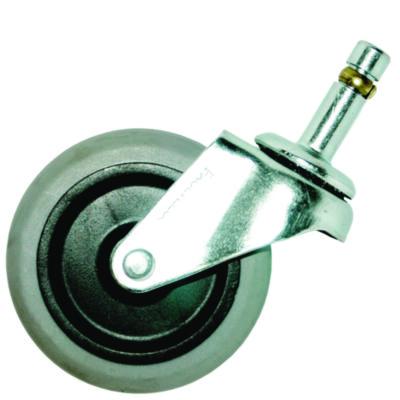 SGS2640M10000 3" Swivel Caster, Grip Ring Stem, 3" Wheel, Black/Gray