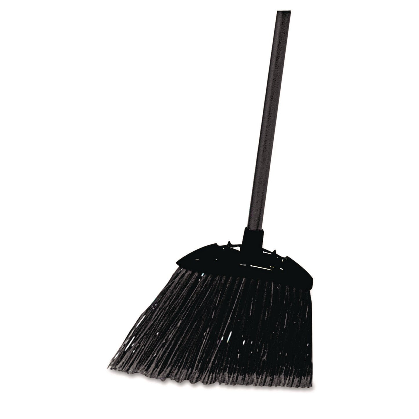 RCP637400BLA Angled Lobby Broom, Poly Bristles, 35" Handle, Black RUBBERMAID COMMERCIAL PROD.