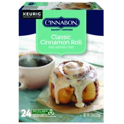 GMT6305 Cinnabon Classic Cinnamon Roll Coffee K-Cups, 24/box