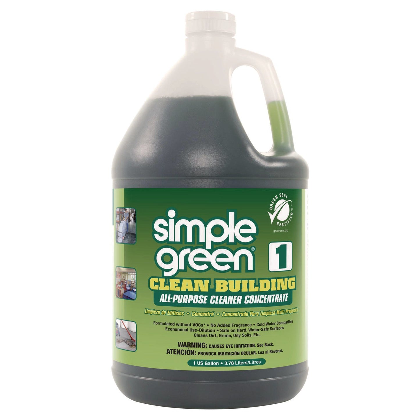 SMP11001 Clean Building All-Purpose Cleaner Concentrate, Unscented, 1 gal Bottle Simple Green