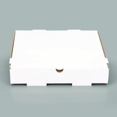 KRTFPPBF12W Corrugated Pizza Boxes, 12 x 12 x 1.97, White/Brown, 50/Carton KARAT BY LOLLICUP