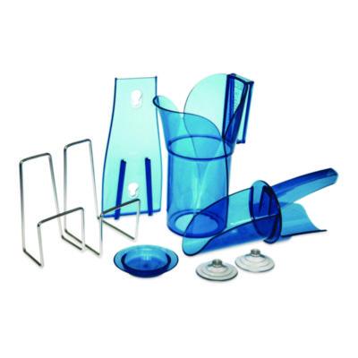 SJMSI7000 Saf-T-Scoop and Guardian System for Ice Machines, 12 oz to 16 oz Ice Scoop, Transparent Blue, 50/Carton