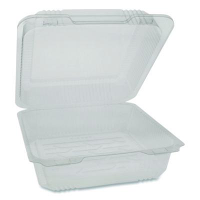 PCT0CAH09700000 SmartLock PET Hinged Lid Bakery Container, 8.75 x 8.25 x 3.63, Clear, Plastic, 200/Carton