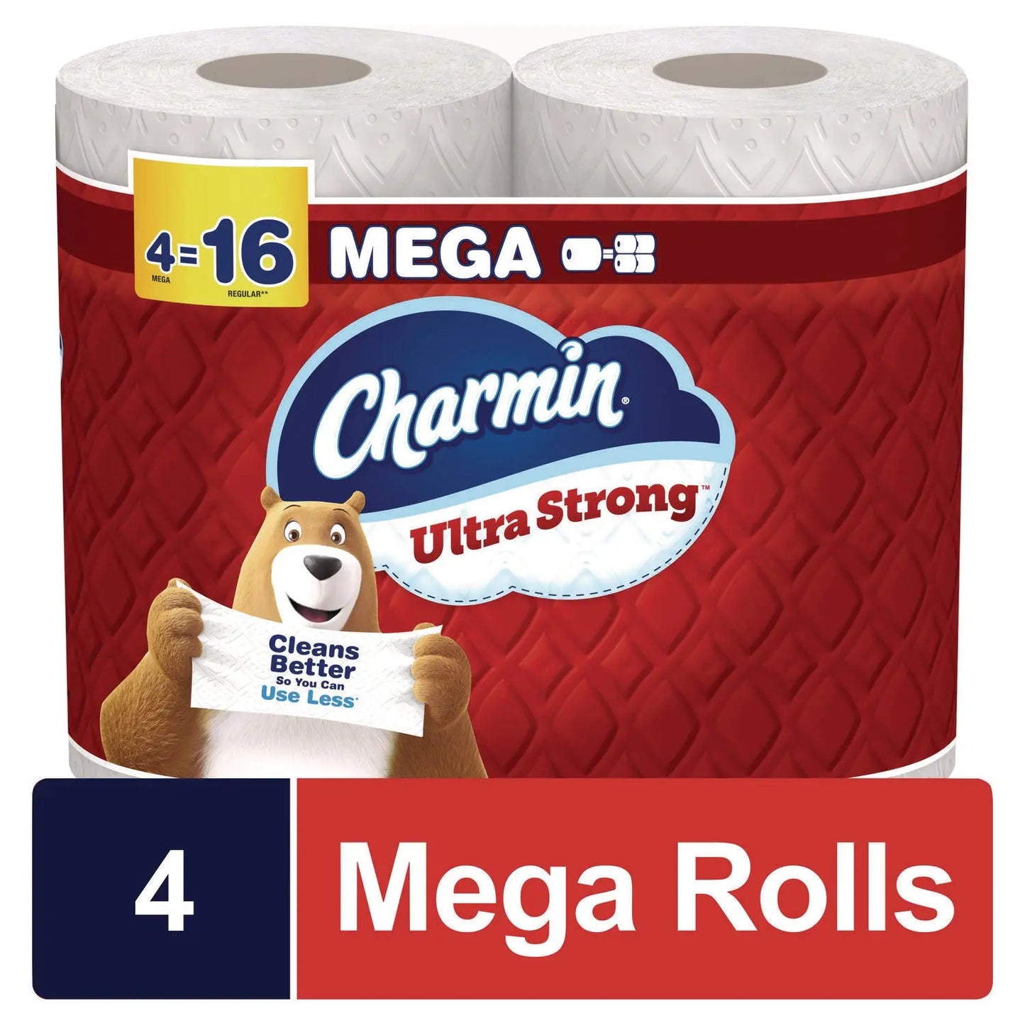 PGC13220 Ultra Strong Bathroom Tissue, Septic Safe, 2-Ply, White, 220 Sheets/Roll, 4 Rolls/Pack, 8 Packs/Carton Charmin