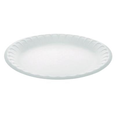 PCTYTH10009STEC Placesetter Satin Non-Laminated Economy Foam Dinnerware, Plate, 9" dia, White, 500/Carton