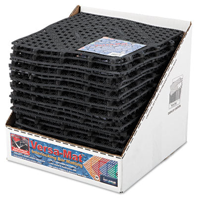 SJMVM5280BK Versa-Mat Bar-Shelf Liner, Plastic, 12w X 12d X 0.25h, Black, 24/carton CFS BRANDS