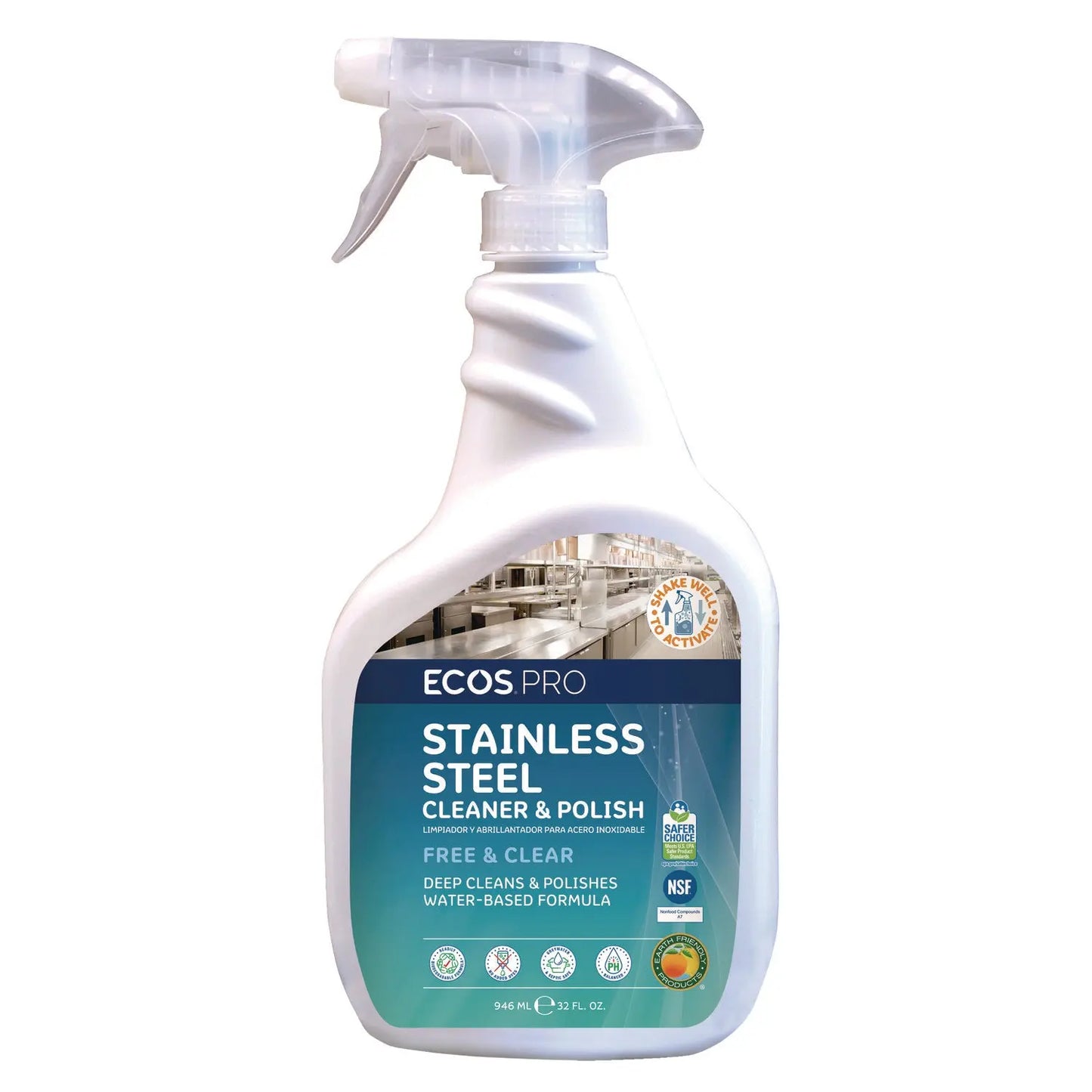 EOPPL93306EA Stainless Steel Cleaner and Polish, 32 oz Spray ECOS PRO
