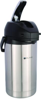 BUNAIRPOT30 Lever Action Airpot, 101 oz, Stainless Steel/Black BUNN-O-MATIC
