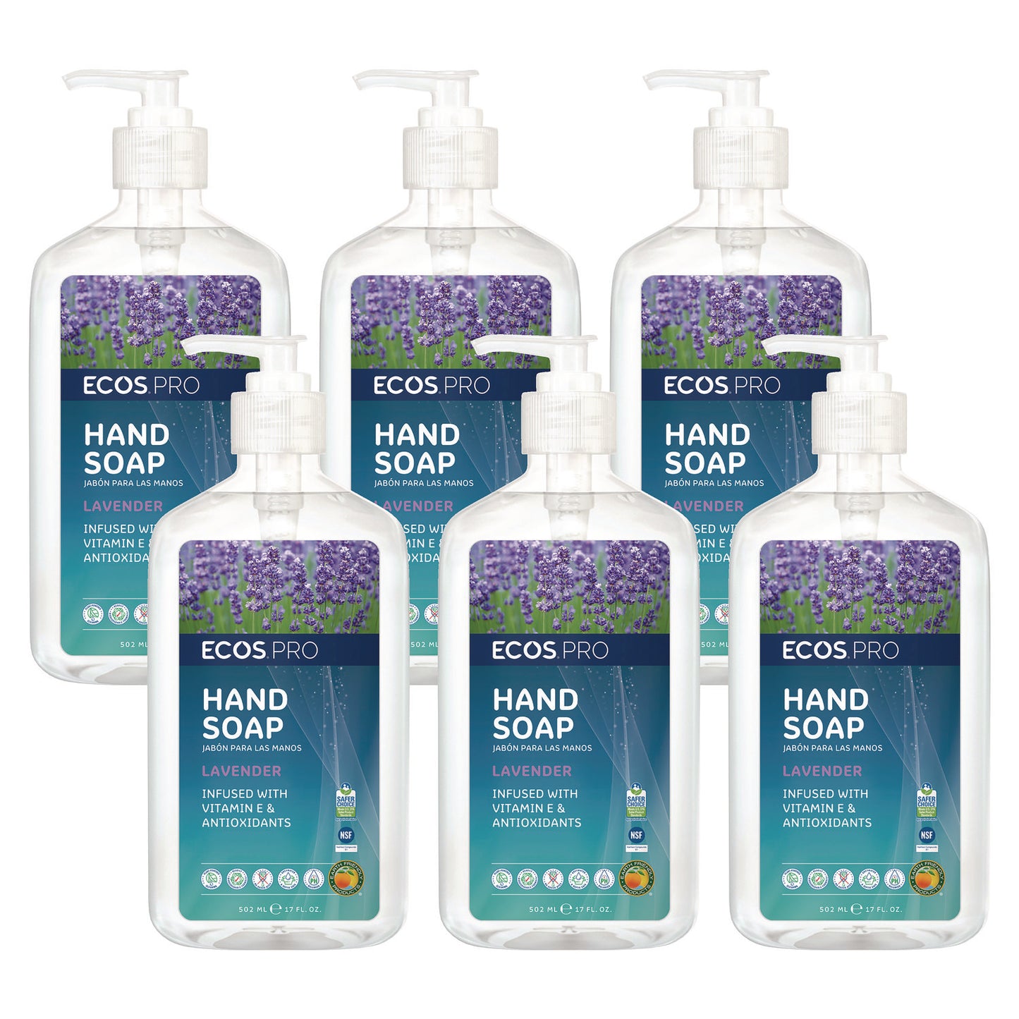 EOPPL96656CT Liquid Hand Soap, Lavender Scent, 17 oz, 6/Carton