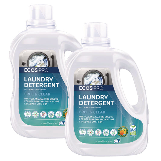 EOPPL937102CT Laundry Detergent Liquid, Free and Clear, 170 oz Jug, 2/Carton
