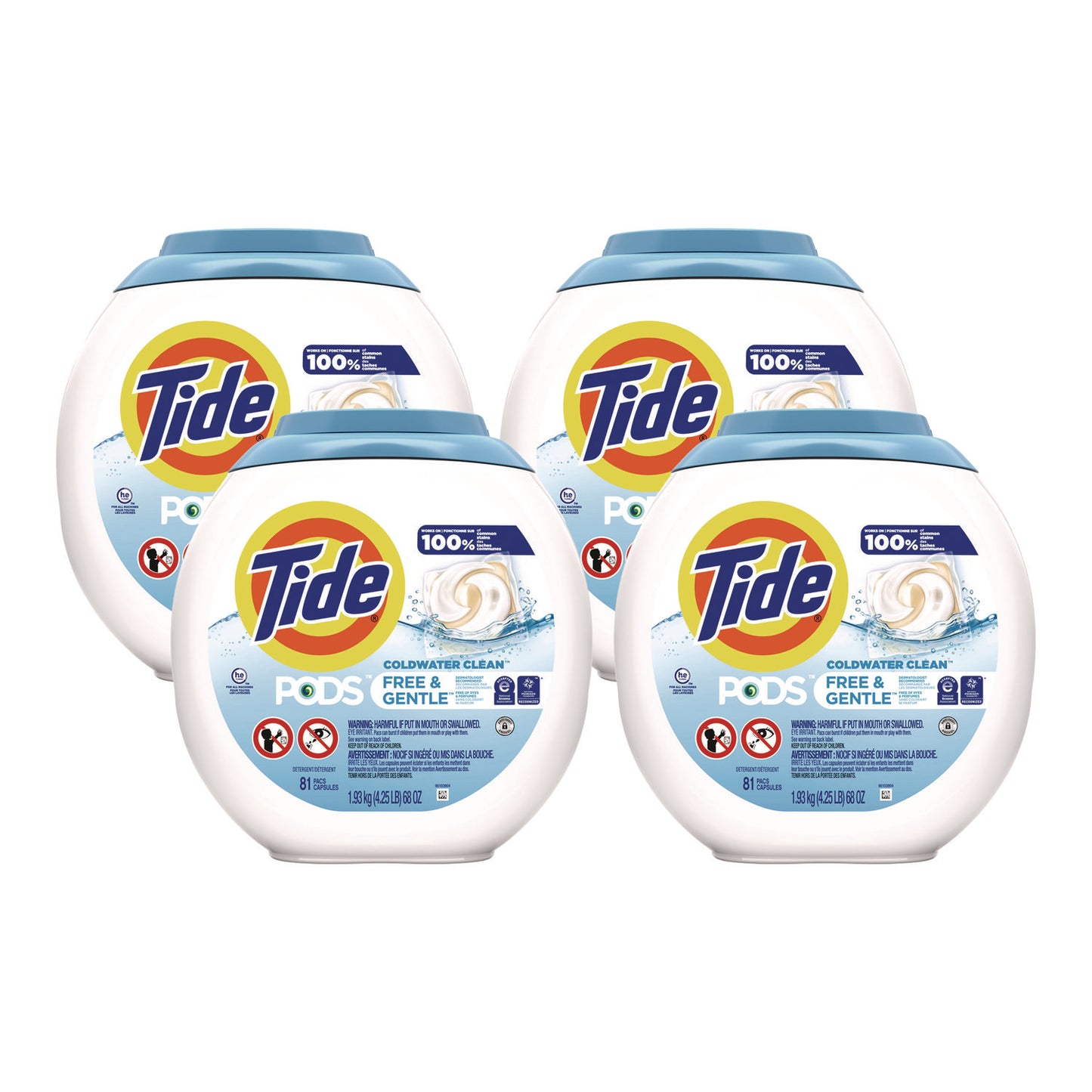 PGC91798 Pods, HE Compatible, Unscented, 81 Pods/Tub, 4 Tubs/Carton