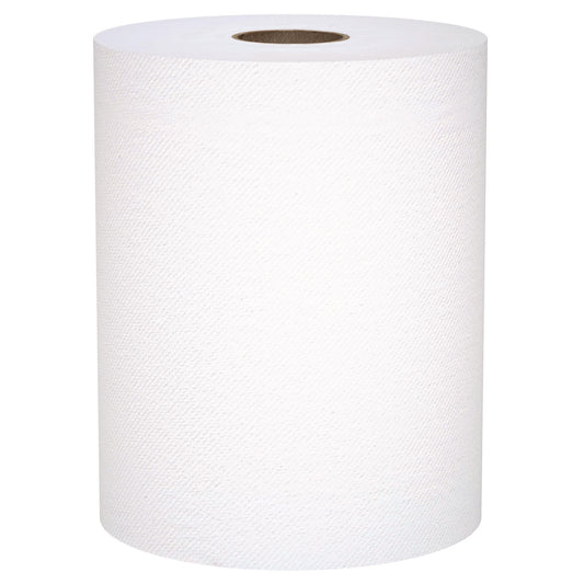 KCC56158 Universal 100% Recycled Fiber Hard Roll Paper Towels, 1-Ply, 8" x 800 ft, White, 6 Rolls/Carton