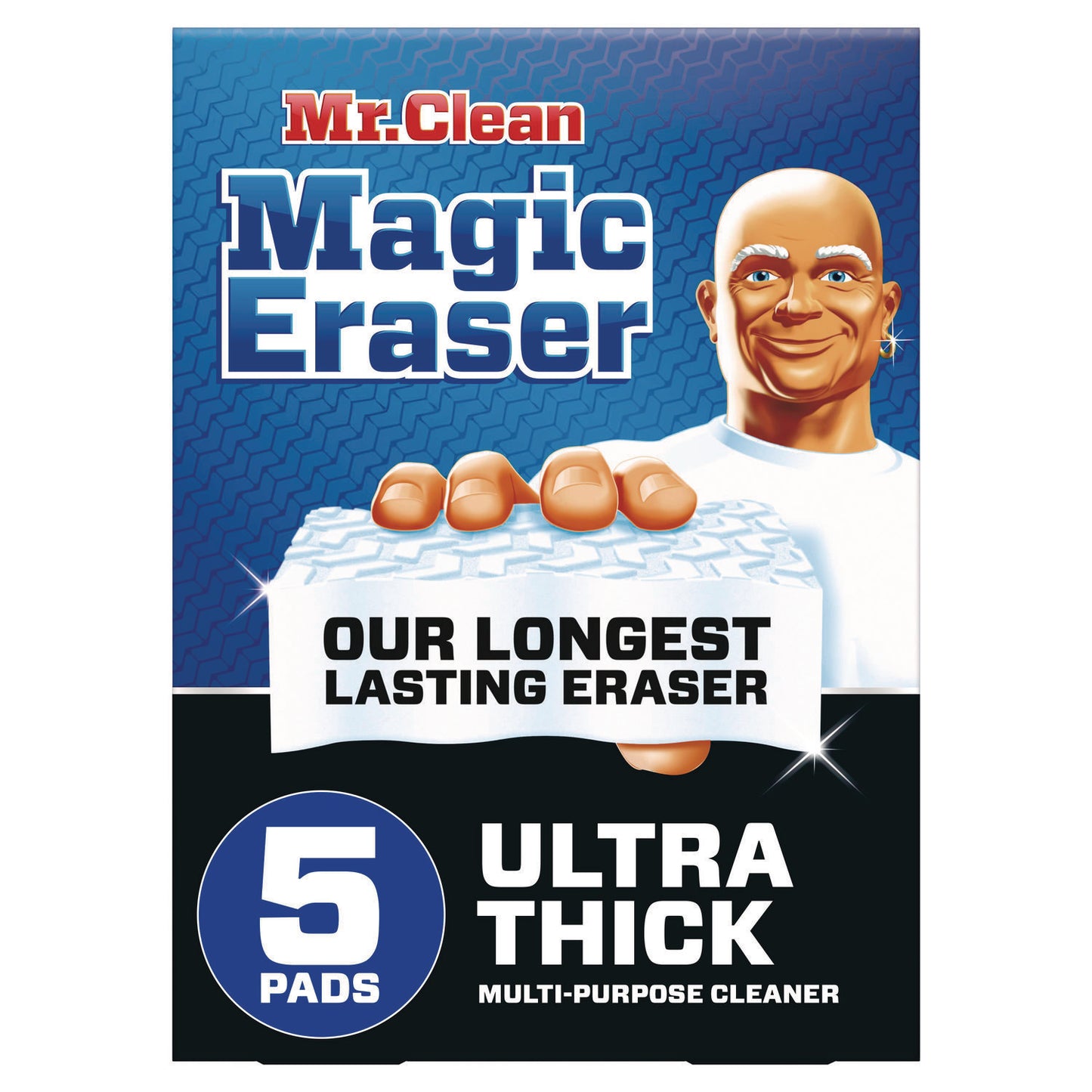 PGC12413 Magic Eraser, Ultra-Thick, 4.6 x 2.3, 1.2" Thick, White, 5/Pack, 2 Packs/Carton