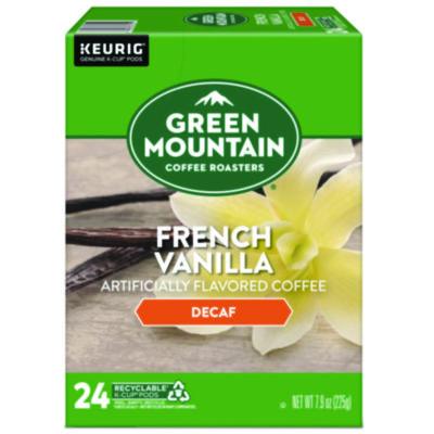 GMT7732 French Vanilla Decaf Coffee K-Cups, 24/box