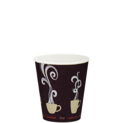 DCCDWTG12ST Thermoguard Insulated Paper Hot Cups, 12 oz, Steam Print Design, 600/Carton