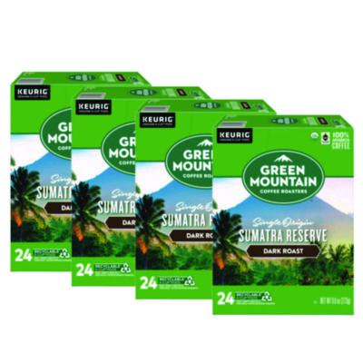 GMT4060CT Fair Trade Organic Sumatran Extra Bold Coffee K-Cups, 96/carton KEURIG DR PEPPER