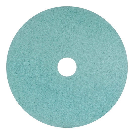 AM7402120 Luster Lite Burnishing Pad, 20" Diameter, Sky Blue, 5/Carton